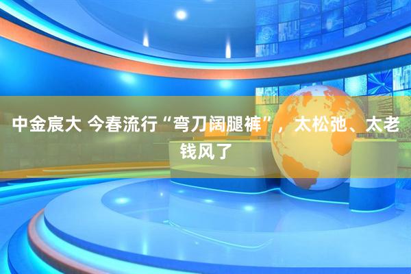 中金宸大 今春流行“弯刀阔腿裤”，太松弛、太老钱风了